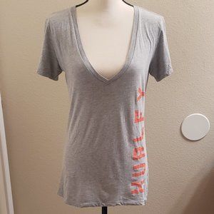 Hurley deep v-neck Gray t-shirt